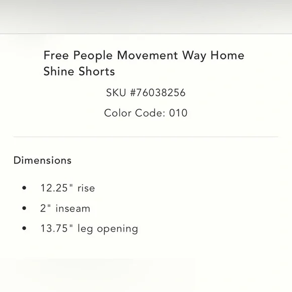 RARE Free People Movement Way Home Shine White Shorts Size Small 🪷 Like New - Picture 6 of 10